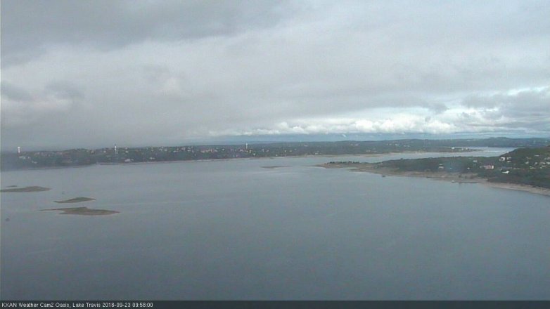 Lake Travis webcam, September 23, 2018 9:00 AM CT