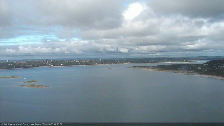 Lake Travis webcam, September 23, 2018 9:25 AM CT