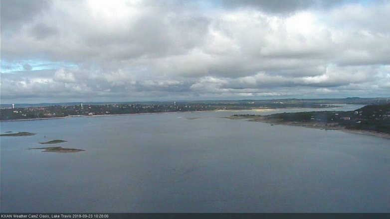 Lake Travis webcam, September 23, 2018 9:30 AM CT