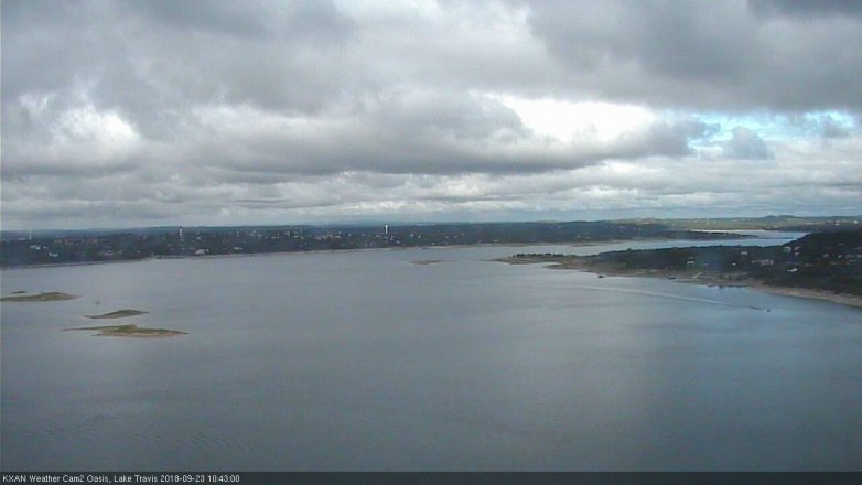 Lake Travis webcam, September 23, 2018 9:45 AM CT