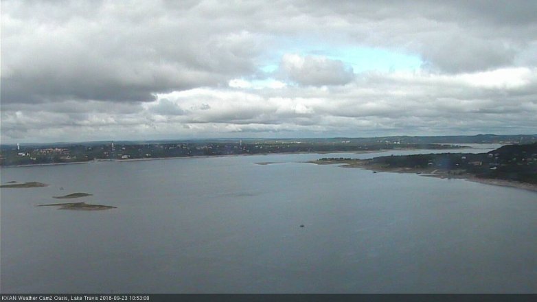 Lake Travis webcam, September 23, 2018 9:55 AM CT