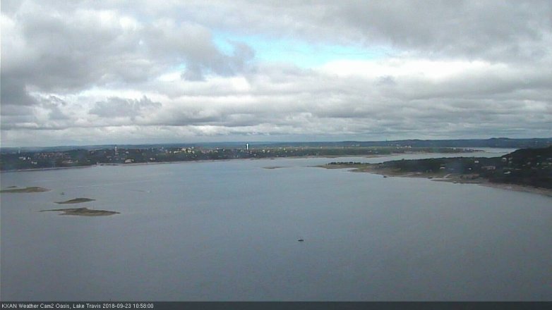 Lake Travis webcam, September 23, 2018 10:00 AM CT