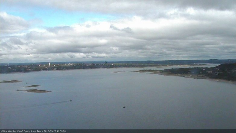 Lake Travis webcam, September 23, 2018 10:05 AM CT
