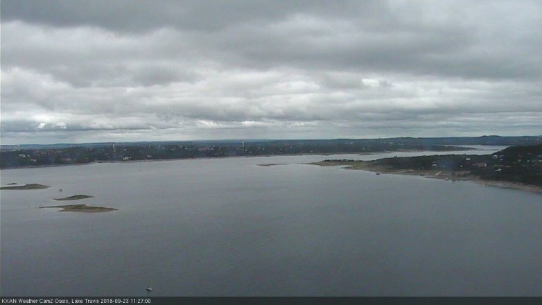 Lake Travis webcam, September 23, 2018 10:30 AM CT