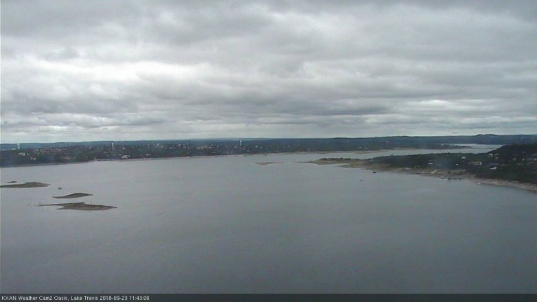 Lake Travis webcam, September 23, 2018 10:45 AM CT