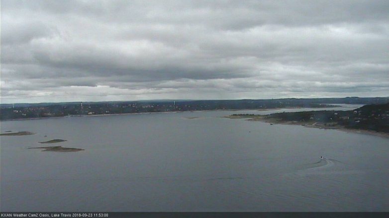 Lake Travis webcam, September 23, 2018 10:55 AM CT