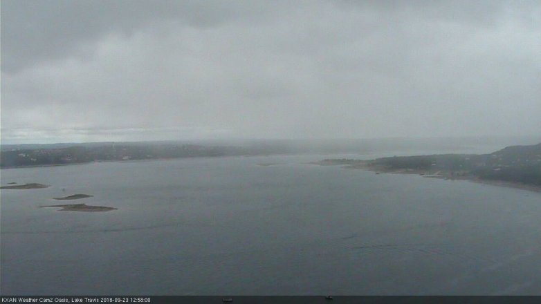 Lake Travis webcam, September 23, 2018 12:00 PM CT