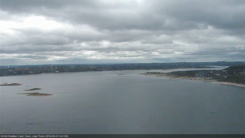 Lake Travis webcam, September 23, 2018 1:15 PM CT