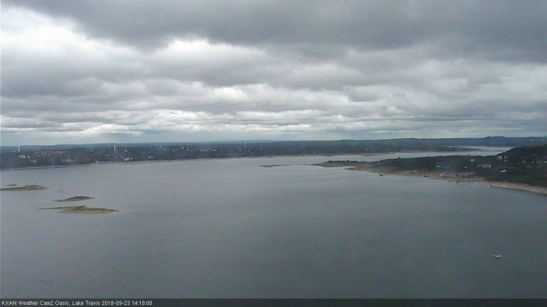 Lake Travis webcam, September 23, 2018 1:20 PM CT