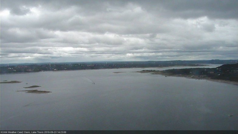 Lake Travis webcam, September 23, 2018 1:25 PM CT