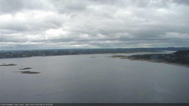 Lake Travis webcam, September 23, 2018 1:35 PM CT