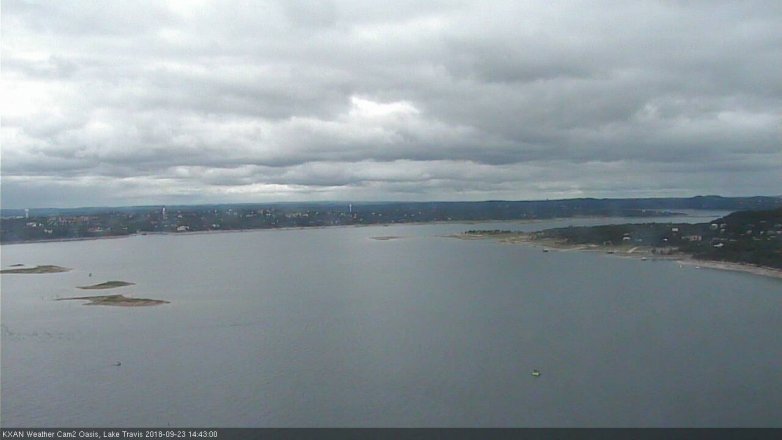 Lake Travis webcam, September 23, 2018 1:45 PM CT