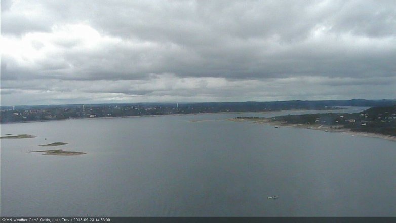 Lake Travis webcam, September 23, 2018 1:55 PM CT