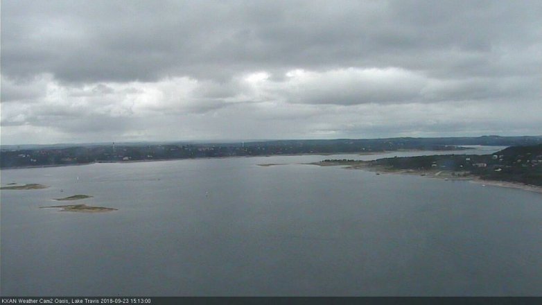 Lake Travis webcam, September 23, 2018 2:15 PM CT