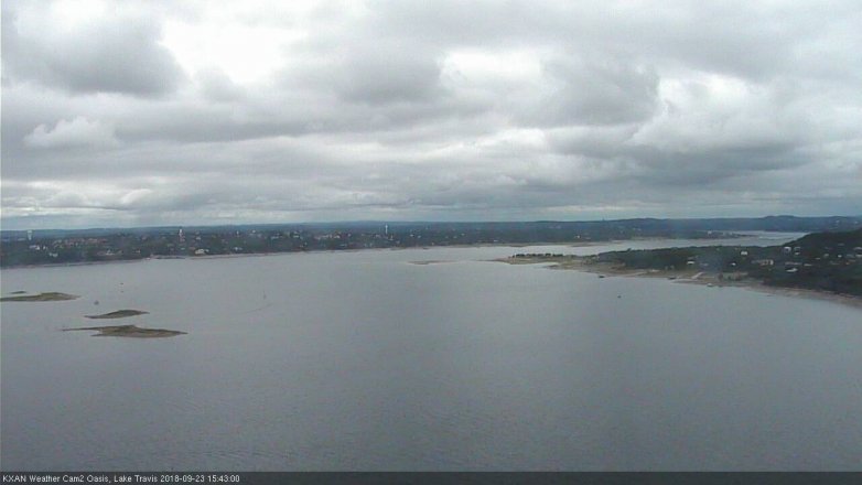 Lake Travis webcam, September 23, 2018 2:45 PM CT