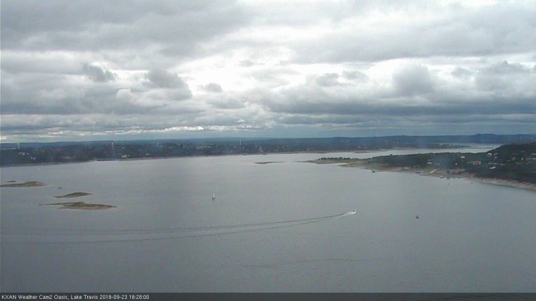 Lake Travis webcam, September 23, 2018 3:30 PM CT
