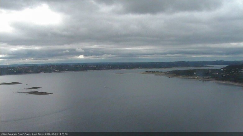 Lake Travis webcam, September 23, 2018 4:25 PM CT