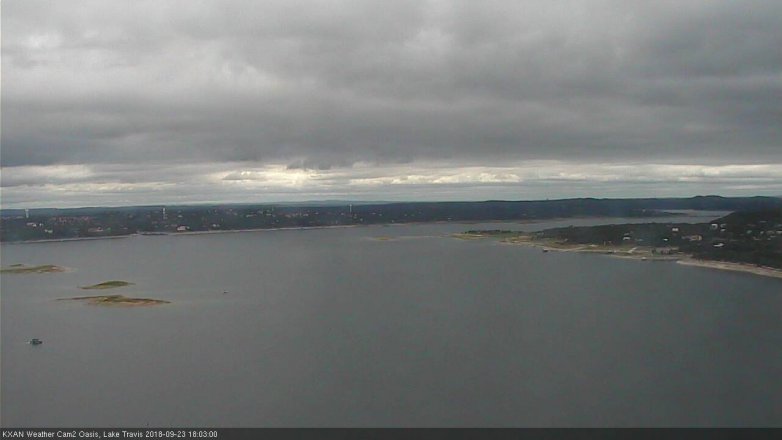 Lake Travis webcam, September 23, 2018 5:05 PM CT