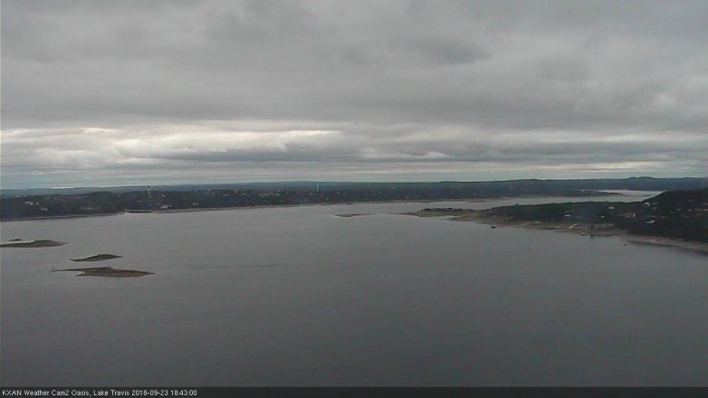 Lake Travis webcam, September 23, 2018 5:45 PM CT
