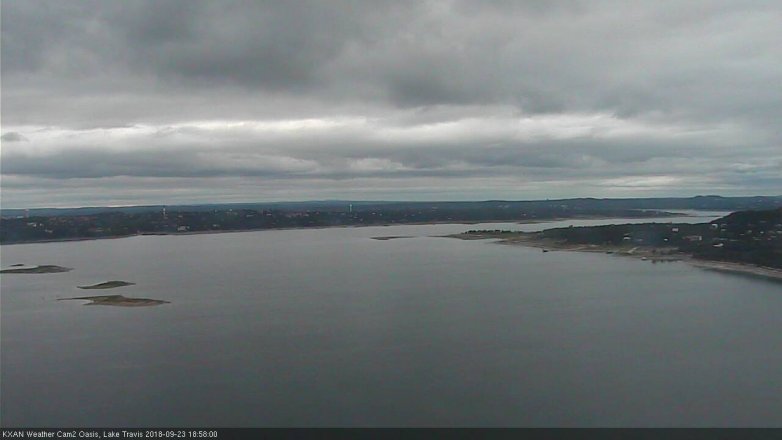 Lake Travis webcam, September 23, 2018 6:00 PM CT
