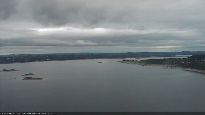 Lake Travis webcam, September 23, 2018 6:05 PM CT