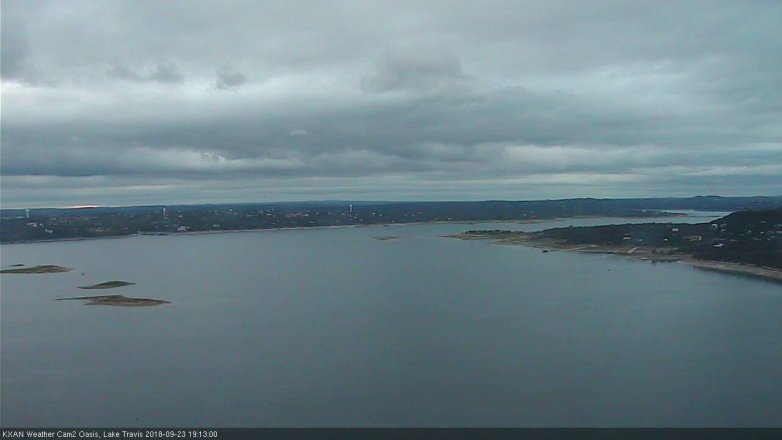 Lake Travis webcam, September 23, 2018 6:15 PM CT