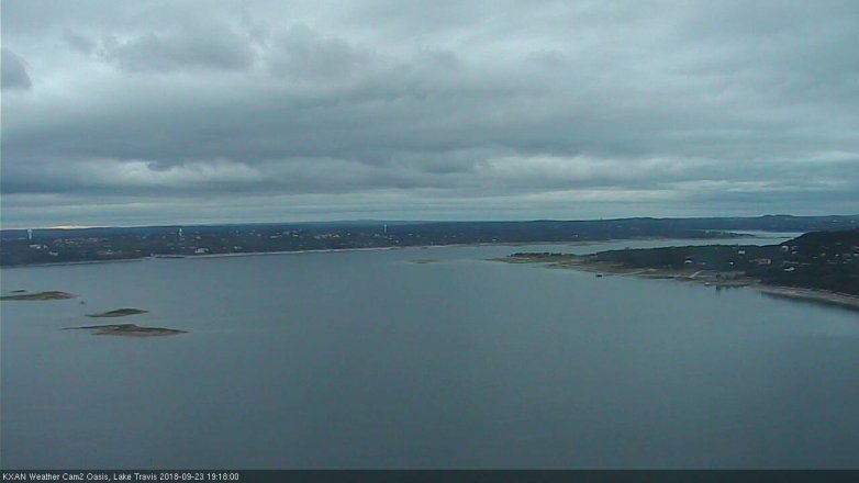 Lake Travis webcam, September 23, 2018 6:20 PM CT
