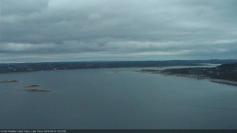 Lake Travis webcam, September 23, 2018 6:25 PM CT