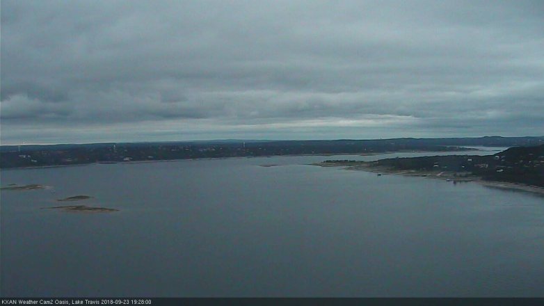 Lake Travis webcam, September 23, 2018 6:30 PM CT