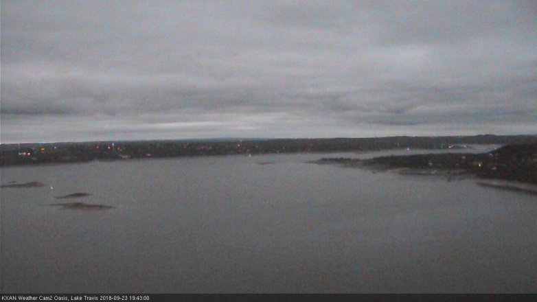 Lake Travis webcam, September 23, 2018 6:45 PM CT