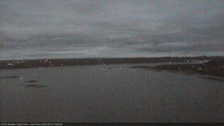 Lake Travis webcam, September 23, 2018 6:50 PM CT