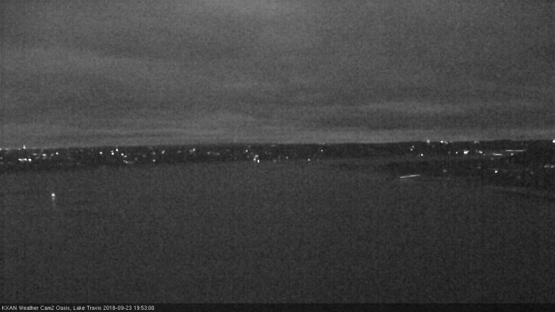 Lake Travis webcam, September 23, 2018 6:55 PM CT