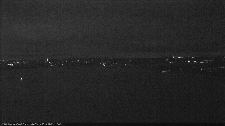 Lake Travis webcam, September 23, 2018 7:00 PM CT