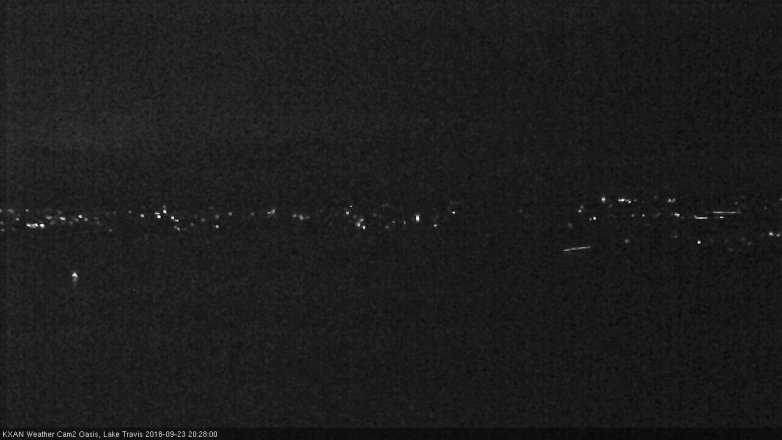 Lake Travis webcam, September 23, 2018 7:30 PM CT