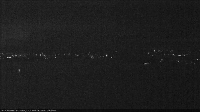 Lake Travis webcam, September 23, 2018 7:40 PM CT