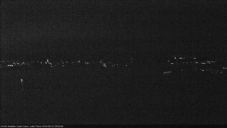 Lake Travis webcam, September 23, 2018 7:55 PM CT