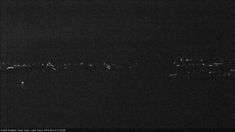 Lake Travis webcam, September 23, 2018 8:05 PM CT