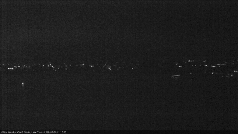 Lake Travis webcam, September 23, 2018 8:15 PM CT