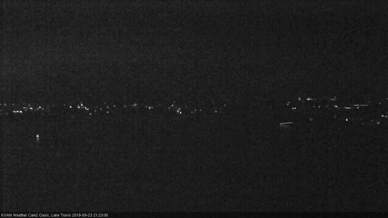 Lake Travis webcam, September 23, 2018 8:25 PM CT