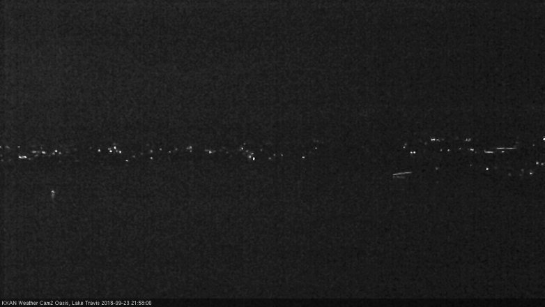 Lake Travis webcam, September 23, 2018 9:00 PM CT