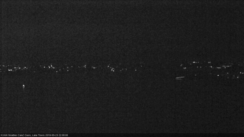 Lake Travis webcam, September 23, 2018 9:10 PM CT