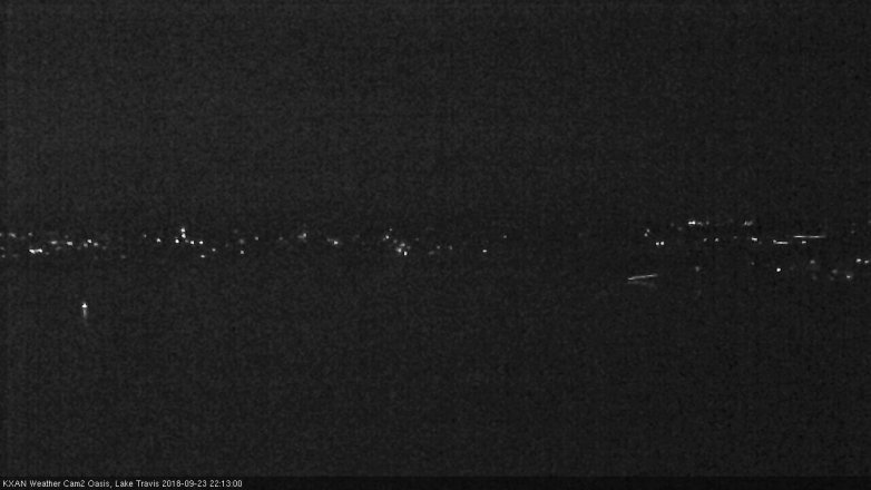 Lake Travis webcam, September 23, 2018 9:15 PM CT