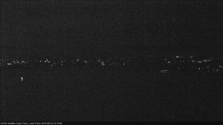 Lake Travis webcam, September 23, 2018 9:20 PM CT