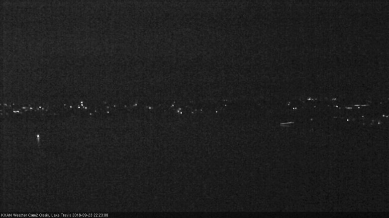 Lake Travis webcam, September 23, 2018 9:25 PM CT