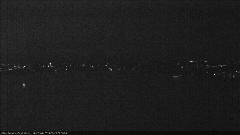 Lake Travis webcam, September 23, 2018 9:35 PM CT