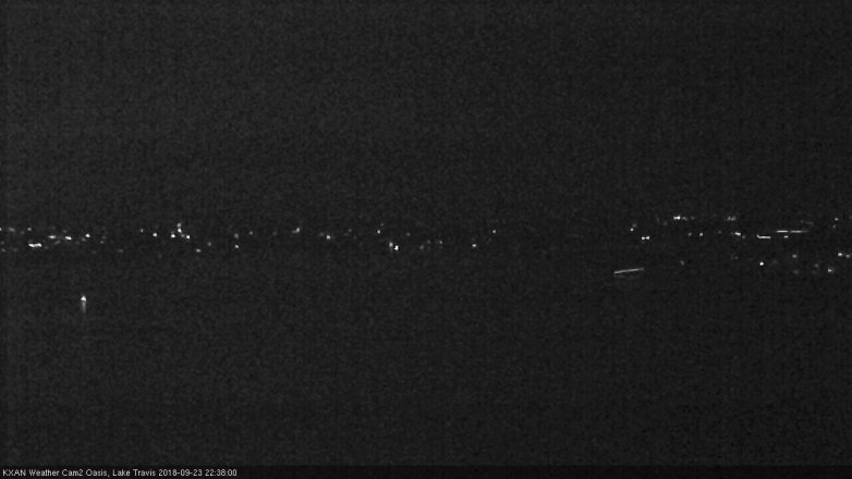 Lake Travis webcam, September 23, 2018 9:40 PM CT