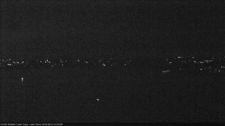 Lake Travis webcam, September 23, 2018 9:45 PM CT