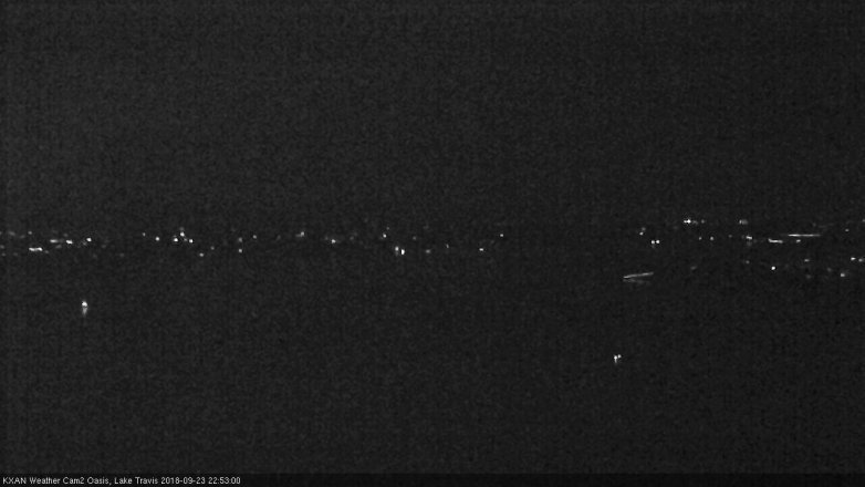 Lake Travis webcam, September 23, 2018 9:55 PM CT