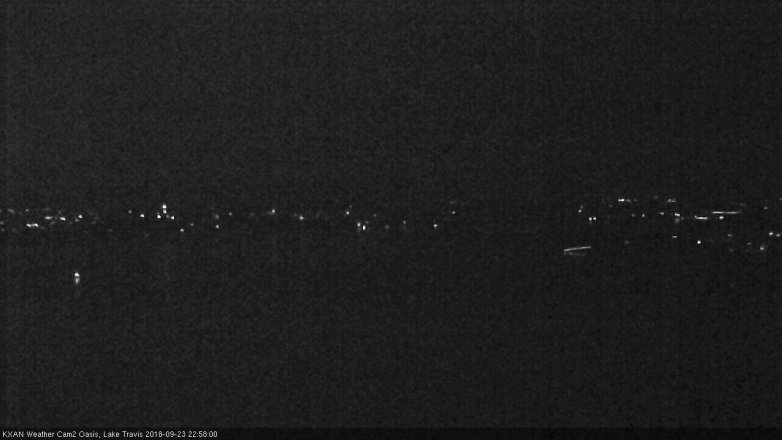 Lake Travis webcam, September 23, 2018 10:00 PM CT