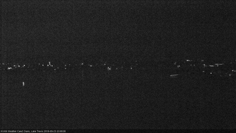 Lake Travis webcam, September 23, 2018 10:10 PM CT